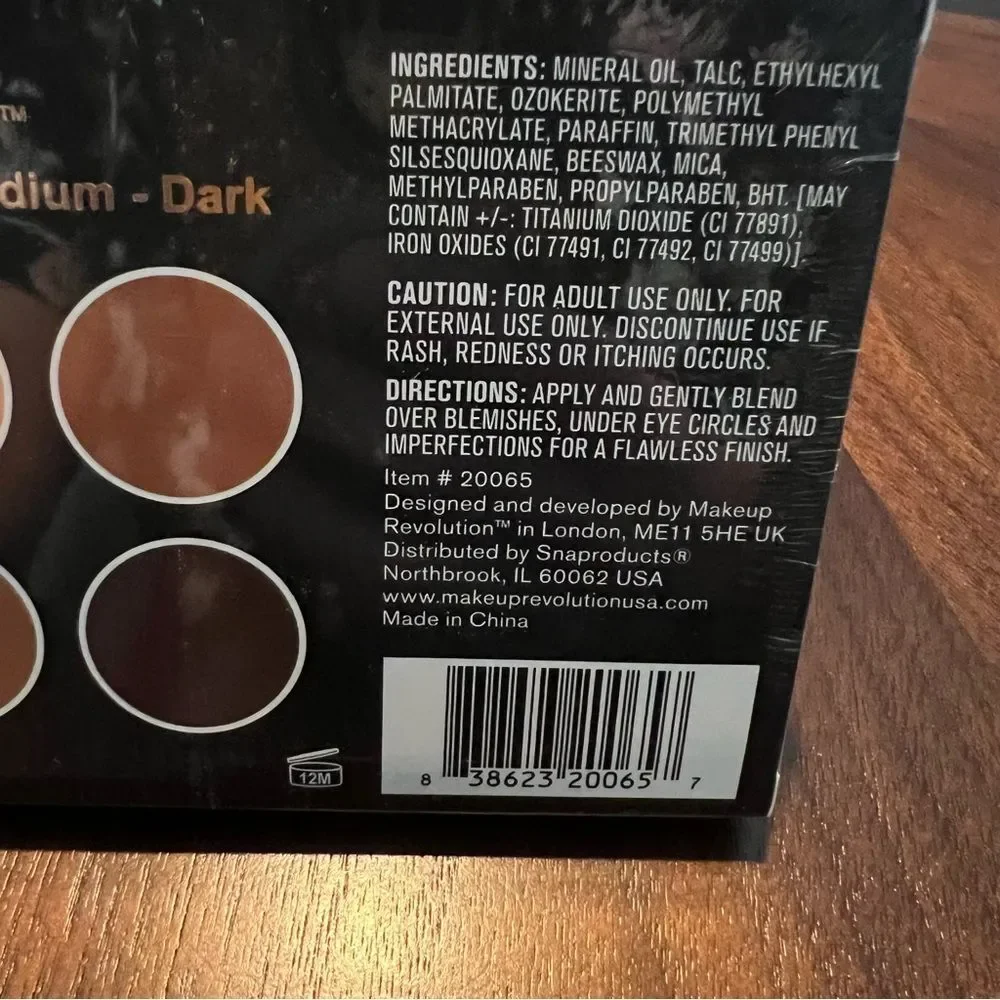 Makeup Revolution Ultra Cover and Concealer Palette Medium - Dark